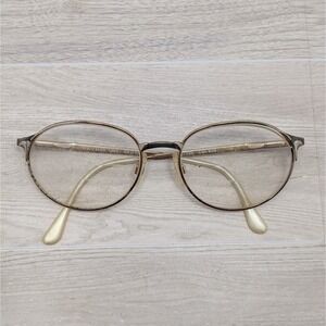 Revlon Vintage Eyeglasses Frames Model 1001 53-17-135 Silver Gold Polish